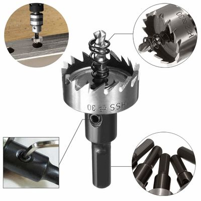 طقم منشار ثقب HSS 8 قطع فولاذ عالي السرعة لحفر المعادن