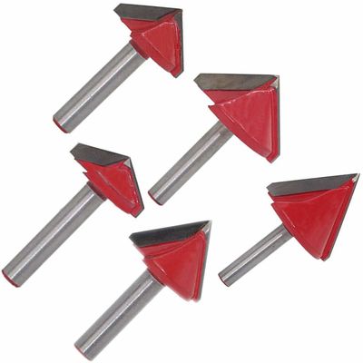 رؤوس توجيه ذات أخدود على شكل حرف V ذات أطراف كربيدية للخشب والبلاستيك والألومنيوم