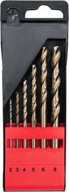 الانتهاء من مشرق 6PCS HSS مثقاب مجموعة 2MM-8MM للمعادن الفولاذ المقاوم للصدأ