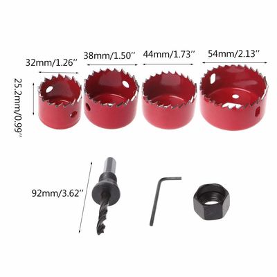 6 قطعة من الصلب الكربوني مجموعة منشار ثقب للخشب 32-54mm