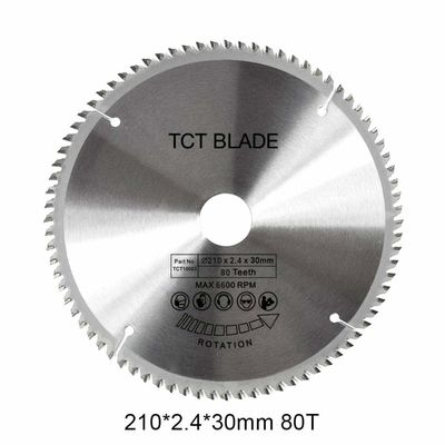 80T TCT شفرة دائرية شفرة 210mm لقطع الخشب والمعادن